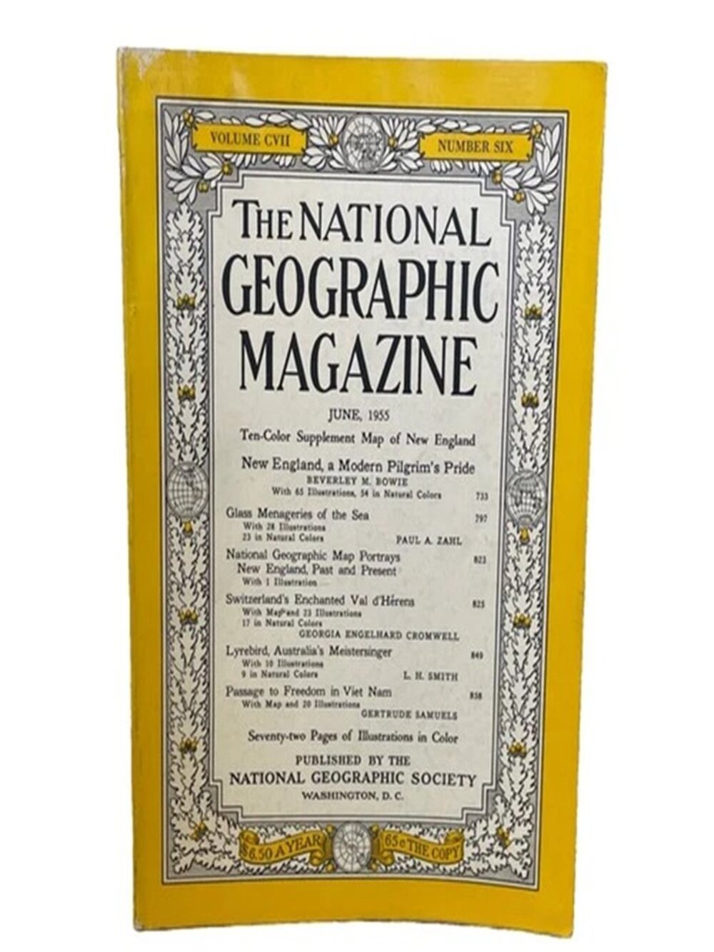 National Geographic June 1955 Vol 107 No 6 Vintage Magazine NO MAP History